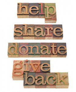 help share donate give back